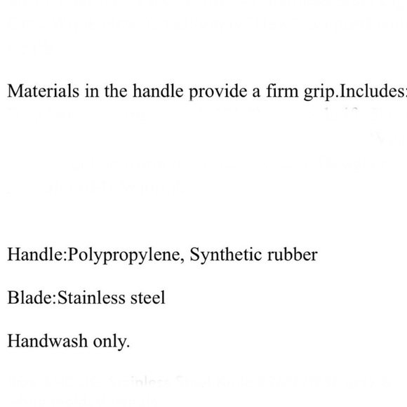 Ikea ÄNDLIG Stainless Steel Chefs Knife Gray & White Molded Handle LIKE NEW - Picture 7 of 7